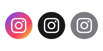 Social Media Icon Instagram Logo verschiedene Stile vektor