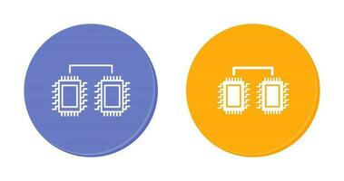 processorer ansluten vektor ikon