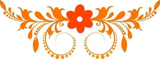 elegant Orange Blumen- Design. vektor