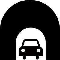 underjordisk tunnel ikon med bil. vektor