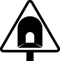 Tunnel Symbol auf der Verkehr Tafel. vektor