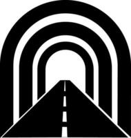eben Stil Straße Tunnel Symbol. vektor