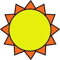 Gelb und Orange Sonne. vektor
