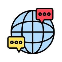 ikon för internationell dialog vektor