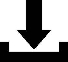 schwarz herunterladen Symbol auf Weiß Hintergrund. vektor