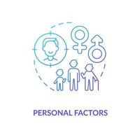 personliga faktorer koncept ikon vektor
