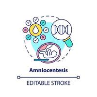 Amniozentese-Konzeptsymbol vektor