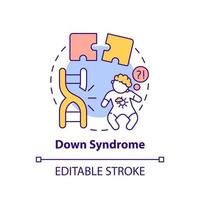 Downs syndrom koncept ikon vektor