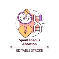 Symbol für das Konzept der spontanen Abtreibung vektor