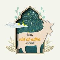 eid adha Mubarak Gruß islamisch Illustration Hintergrund Vektor Design