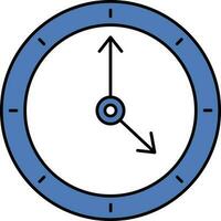isoliert Uhr Symbol im Blau und Weiß Farbe. vektor