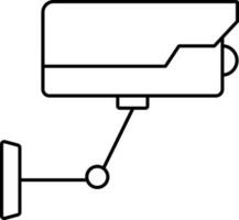 cctv Kamera Symbol im schwarz Linie Kunst. vektor