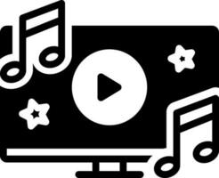 fast ikon för musik video vektor