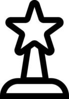 Vektor Illustration von Star Trophäe Tasse Symbol.