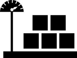 Lieferung Kisten auf Wiegen Rahmen Symbol. vektor