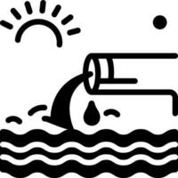 solide Symbol zum Abwasser vektor