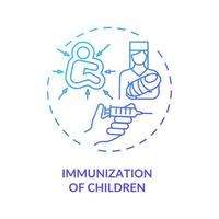Kinderimmunisierungskonzeptikone vektor