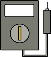 Multimeter oder Voltmeter Symbol im grau und Weiß Farbe. vektor