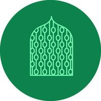Arabisch Fenster Symbol auf Grün Hintergrund. vektor