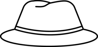 illustration av panama eller fedora keps ikon i platt stil. vektor