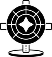 solide Symbol zum groß sechs Rad vektor