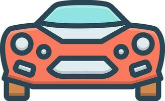 Färg ikon för sporter bil vektor