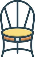 Färg ikon för stol vektor