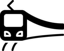 solide Symbol zum U-Bahn Zug vektor