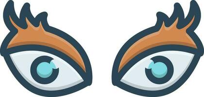 Färg ikon för ögon vektor