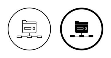 Vektorsymbol für Netzwerkordner vektor