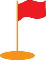 rot und Gelb Flagge im eben Stil. vektor