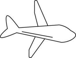 Flugzeug Symbol zum Reisen schnell im Schlaganfall Stil. vektor