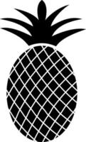 platt illustration av ananas frukt. vektor