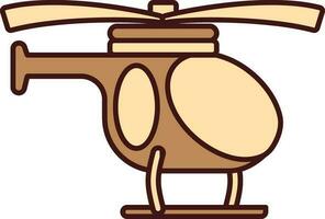 helikopter ikon i brun Färg. vektor