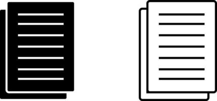 Papier Symbol im Glyphe und Linie Stil auf transparent Hintergrund. Vektor Illustration