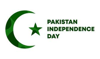 Pakistan Unabhängigkeit Tag mit Halbmond Mond zum Poster, Banner, Karte, Sozial Medien. Vektor Illustration