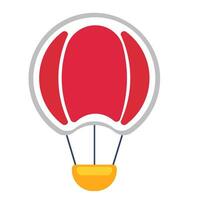 Luft Ballon Symbol Logo im eben Stil. Vektor Illustration
