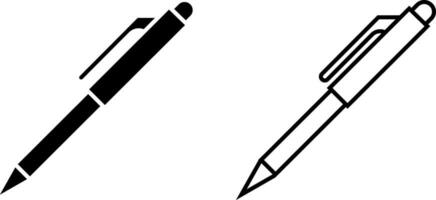 Stift Symbol im Glyphe und Linie Stil. Vektor Illustration