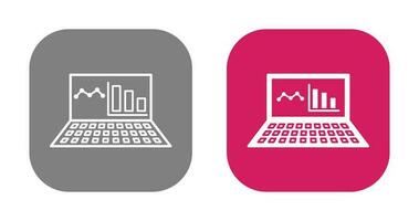 einzigartiges Vektorsymbol für Online-Statistiken vektor