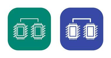 processorer ansluten vektor ikon