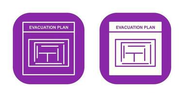 evakuering planen vektor ikon