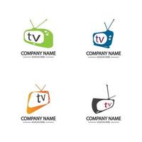 TV-Logo Design Medientechnologie Symbol vektor