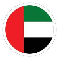 vereinigt arabisch Emirate Flagge im runden Kreis. arabisch Emirate Flagge Kreis. vektor