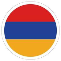 Flagge von Armenien im runden Kreis. Armenien Flagge Kreis vektor