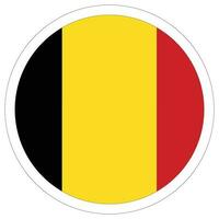 Flagge von Belgien im Kreis. Belgien Flagge Kreis. vektor