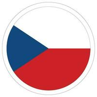 Flagge von das Tschechisch Republik im Kreis. Tschechisch Flagge Kreis. vektor