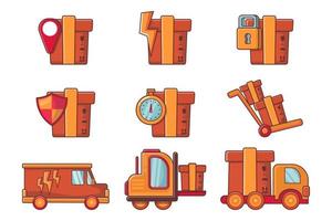 logistik och leverans illustration samling vektor