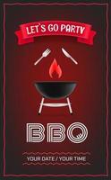 bbq party poster design vorlage vektor