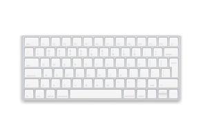 kompakte Tastatur mit englischen Tasten vektor