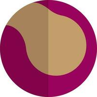 platt stil tennis boll i brun och rosa Färg. vektor